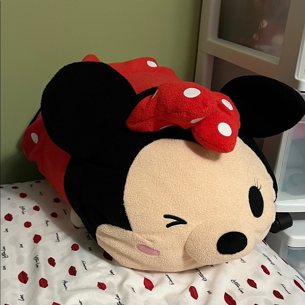 Disney Minnie Mouse Red and Black Stuffed Animal